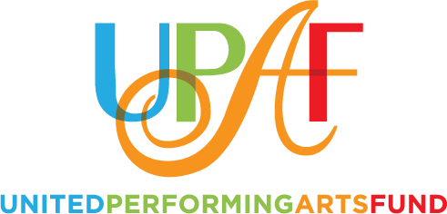 Logo for UPAF United Performing Arts Fund, proud supporter of Renaissance Theaterworks